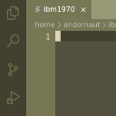 IBM 1970s dark color theme